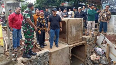 Sekda & Dandim 0508/Depok Tinjau Lokasi Banjir Villa Pamulang