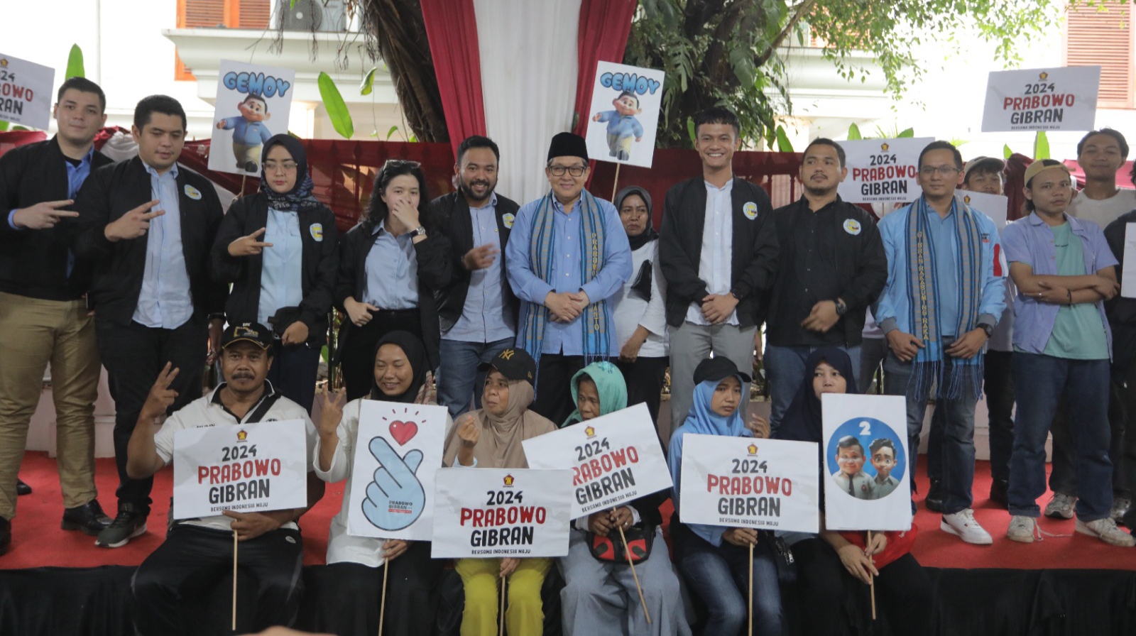 Relawan Rembuk Pagi Deklarasi Dukung Prabowo-Gibran
