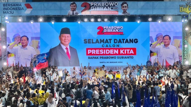 Capres RI Prabowo Subianto Menyapa Relawan Kalimantan Selatan