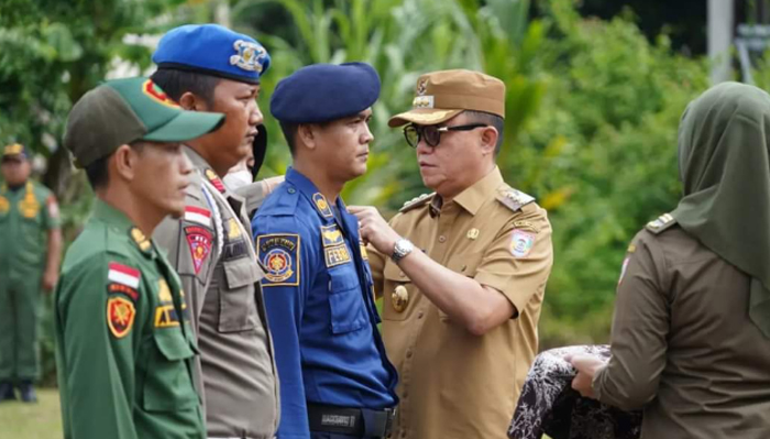 Pj Bupati Banyuasin Cek Akhir Kesiapan Personel Pengamanan TPS