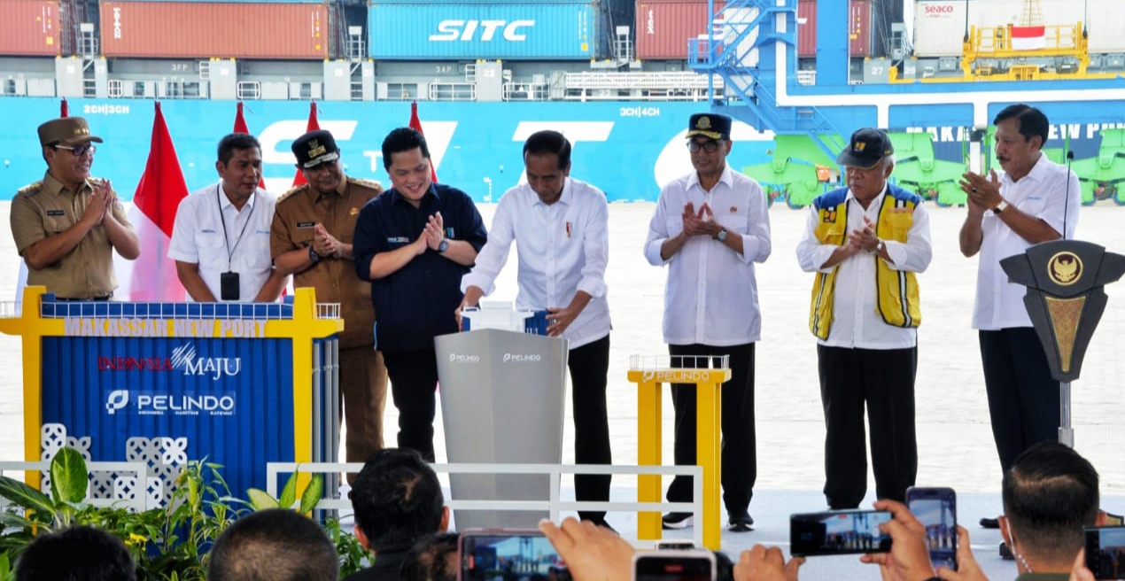 Resmikan Makassar New Port, Presiden RI Harapkan Efisiensi Biaya Logistik
