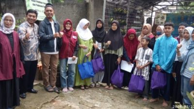 UMKM Ciber & Camat Cilodong Santuni Ratusan Anak Yatim