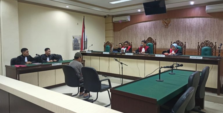 Terdakwa Mantan Kades di Kabupaten HSU Jalani Sidang Dugaan Korupsi APBDes
