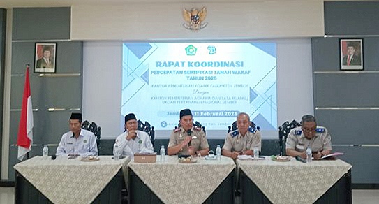 Kabupaten Jember di Targetkan Sertifikasi 2000 Sertifikat Wakaf