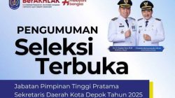 Lelang Jabatan Sekda Depok Sepi Peminat, Ternyata Ini Syaratnya !