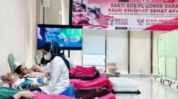 Sambut HUT ke-80 Kemerdekaan RI, RSUD KiSA Gelar Baksos Donor Darah