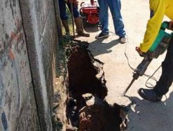 DPUPR Depok Cepat Tanggap Perbaiki Jalan Amblas Kedaung Tirta